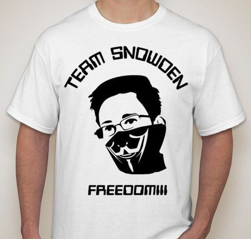 Team Edward Snowden Anonymous Bandana Citizenfour Whistleblower Movie T-shirt Discount