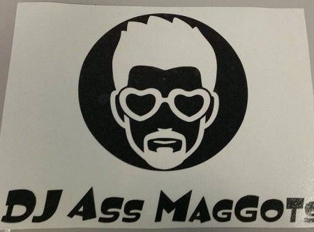 DJ Ass Maggots Logo | Die Cut Vinyl Sticker Decal Cheap