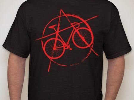 Anarchist Cyclist Racing Fixed Track Bike T-shirt | Blasted Rat Sale