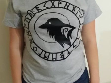 Viking Rune Amulet Crow Head T-shirt | Blasted Rat Online