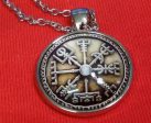 Viking Vegvisir Icelandic Sailor Rough Weather Protection Brown Medallion Nordic Jewelry Necklace Cheap