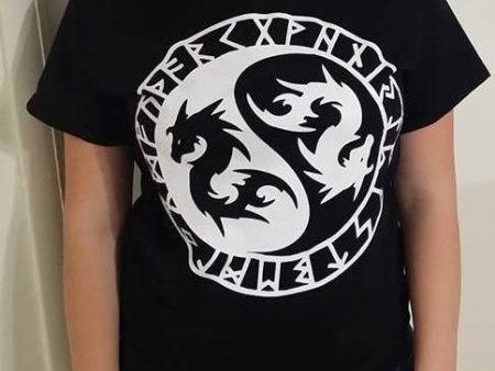 Viking Rune Amulet Dragons T-shirt | Blasted Rat For Sale