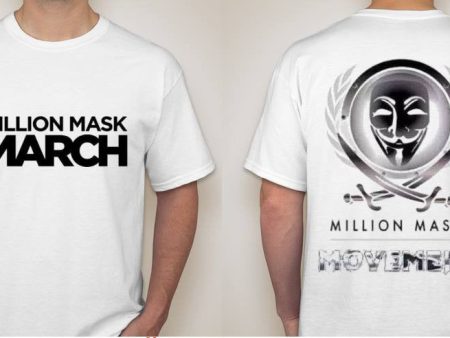 Anonymous Million Mask March Movement T-shirt | Blasted Rat Online Hot Sale