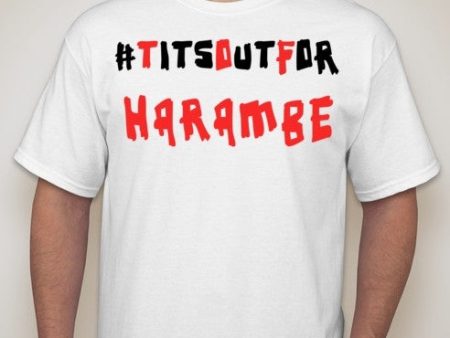 Tits Out For Harambe Joke T-shirt | Blasted Rat Cheap