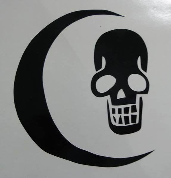 One Piece Anime Crescent Moon Jolly Roger Pirate Flag | Die Cut Vinyl Sticker Decal For Cheap