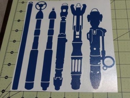 Doctor Who 6 Sonic Screwdrivers | Die Cut Vinyl Sticker | Blasted Rat Online now