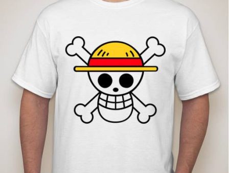 One Piece Anime Straw Hat Jolly Roger Pirate Flag T-shirt | Blasted Rat For Sale