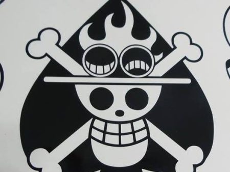 One Piece Anime Ace Of Spades Jolly Roger Pirate Flag | Die Cut Vinyl Sticker Decal Discount