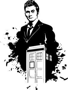 10th Doctor Who Tardis | Die Cut Vinyl Sticker Decal | Blasted Rat For Cheap