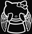 Hello Kitty Doctor Who Weeping Angel Die Cut Vinyl Decal Sticker Hot on Sale