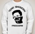 Team Edward Snowden Anonymous Bandana Citizenfour Whistleblower Movie Long Sleeve T-shirt on Sale