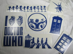 Doctor Who Decals lot x6 | Die Cut Vinyl Sticker Decal | Blasted Rat Discount