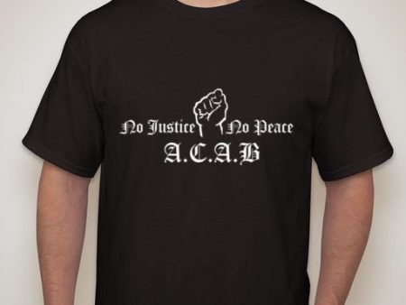 ACAB No Justice No Peace Raised Fist T-shirt Online Sale