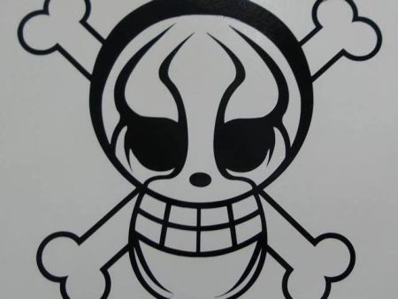 One Piece Anime Sting Wrestler Jolly Roger Pirate Flag | Die Cut Vinyl Sticker Decal Hot on Sale