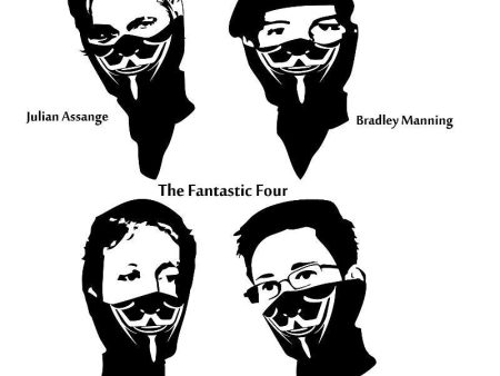 The Fantastic Four Assange Brown Manning Snowden Anonymous | Die Cut Vinyl Sticker Decal Online Hot Sale