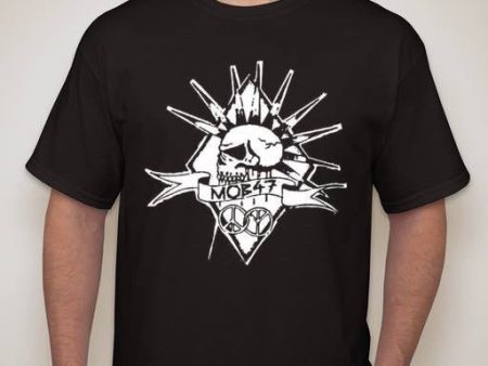 Mob 47 Skull Punk Rock Band Music T-shirt | Blasted Rat Supply