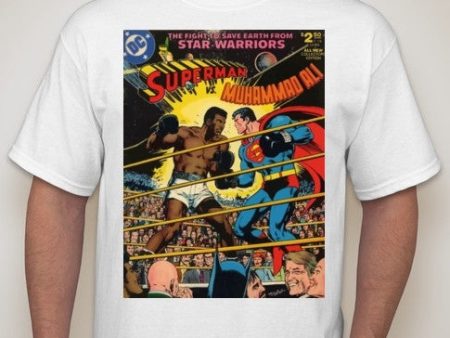 Muhammad Ali Vs Superman Comics Boxing RIP T-shirt | Blasted Rat Discount