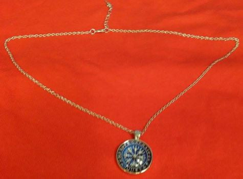 Viking Vegvisir Icelandic Sailor Rough Weather Protection Blue Medallion Nordic Jewelry Necklace Supply