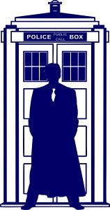 10th Doctor Who Silhouette Tardis | Die Cut Vinyl Sticker Decal | Blasted Rat Supply