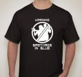 ACAB Warning Bastards In Blue T-shirt Online Hot Sale