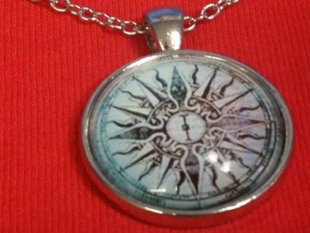 Viking Compass Sun Symbol Seaman Protection Medallion Nordic Jewelry Necklace Online Hot Sale