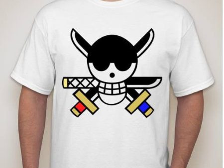 One Piece Anime Zoro Jolly Roger Pirate Flag T-shirt | Blasted Rat For Cheap