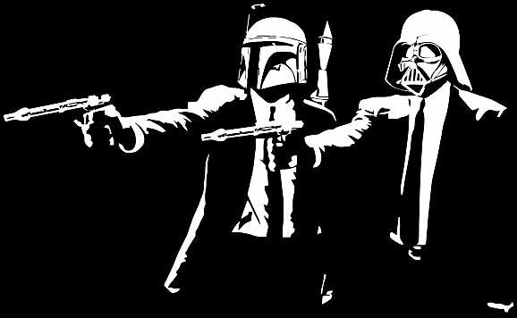 Darth Vader Boba Fett Pulp Fiction | Die Cut Vinyl Sticker Decal | Blasted Rat Online now