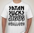 Satan Sucks Jesus Swallows Atheist T-shirt For Discount