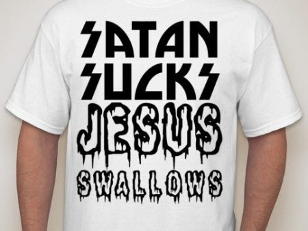 Satan Sucks Jesus Swallows Atheist T-shirt For Discount