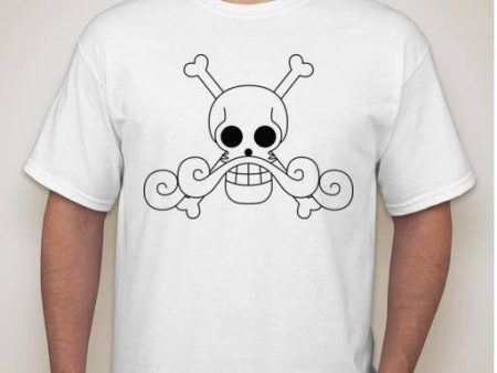 One Piece Anime ROGER PIRATES JOLLY ROGER Flag T-shirt | Blasted Rat on Sale