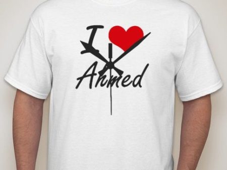 #StandWithAhmed I Love Ahmed Clock T-shirt | Blasted Rat Cheap