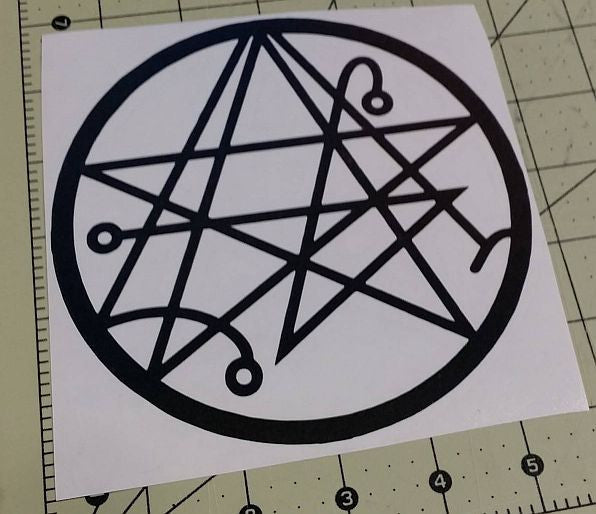 Sigil Of The Gateway Witchraft Horror Occult | Die Cut Vinyl Sticker Decal | Blasted Rat Discount