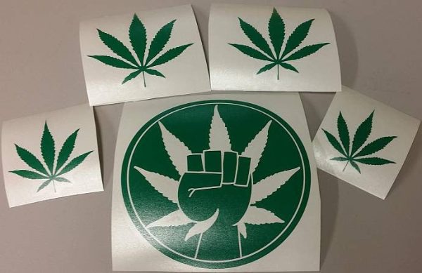 420 Collection Hemp Activism Cannabis Marijuana Weed Fist | Die Cut Vinyl Sticker Decal Online Sale