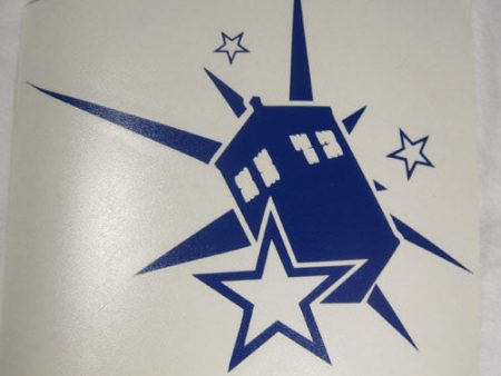 Doctor Who Tardis Exploding Star  | Die Cut Vinyl Sticker Decal | Blasted Rat Fashion