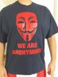 We Are Anonymous Red Art Guy Fawkes Mask T-shirt Supply