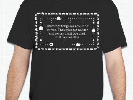 8bit Retro Gamer Just Like Real Life Nihilist Console C64 T-shirt For Cheap