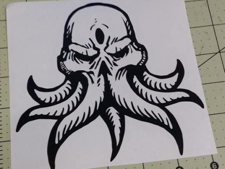 Cthulhu Lovecraft Horror Space Monster | Die Cut Vinyl Sticker Decal | Blasted Rat For Cheap