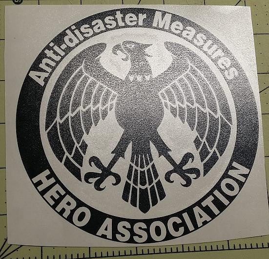 Onepunch Man Anti Disaster Hero Association Logo Manga | Die Cut Vinyl Sticker Decal For Sale