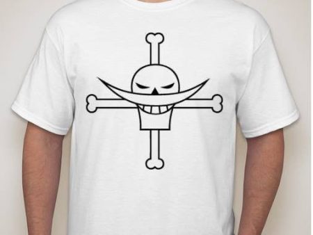 One Piece Anime WHITEBEARD JOLLY ROGER Pirate Flag T-shirt | Blasted Rat Online