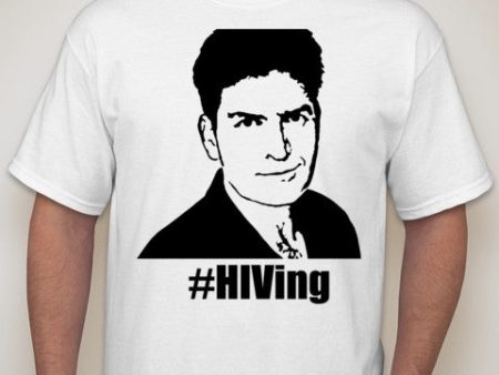 Charlie Sheen #HIVing T-shirt | Blasted Rat Hot on Sale