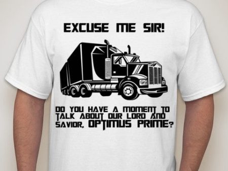 Transformers Optimus Prime Trucker Joke T-shirt | Blasted Rat For Discount