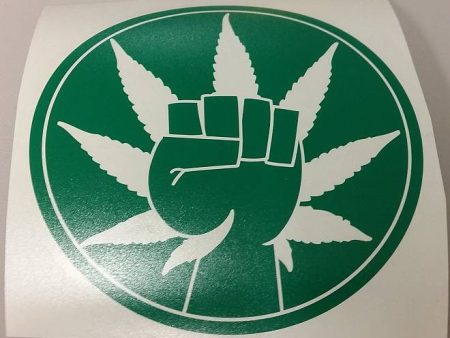 420 Hemp Activism Cannabis Marijuana Weed Fist | Die Cut Vinyl Sticker Decal For Discount