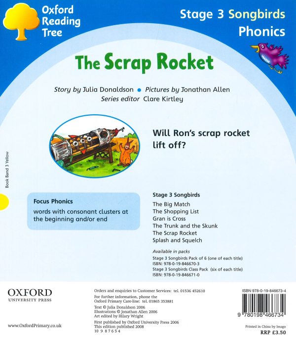 Oxford Reading Tree: Level 3: Songbirds: The Scrap Rocket Online Sale