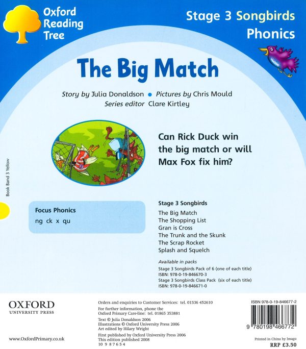 Oxford Reading Tree: Level 3: Songbirds: The Big Match Cheap